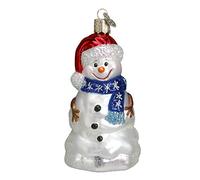 Old World Christmas Surtido de Adornos de Vidrio soplado para árbol de Navidad Feliz muñeco de Nieve