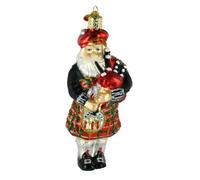 Old World Christmas Viejo Mundo Navidad Highland Santa Ornamento de Cristal soplado