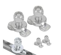 Oldbones L-Track Doble Lug Tuerca roscada con rosca 3/8-24 UNC - Fijación para riel L-Track para remolques cerrados, furgonetas de transporte y aeronaves, juego de 4 (riel no incluido)