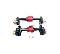 OLDDO 2 uds Carcasa del Eje Trasero Delantero 1/18 Apto for HOBBYPLUS 4WD Rock Van CR18P Piezas mejoradas(Black)