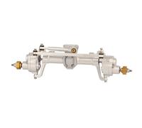 OLDDO Eje de Portal Delantero y Trasero for Axial 1/24 SCX24 90081 C10 AXl00002 Pieza Mejorada RC Crawler Apto for Jeep Gladiator for Ford Bronco(Silver Front Axle)