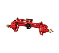 OLDDO Eje de Portal Delantero y Trasero for Axial 1/24 SCX24 90081 C10 AXl00002 Pieza Mejorada RC Crawler Apto for Jeep Gladiator for Ford Bronco(Red Front Axle)