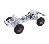 OLDDO Marco de Chasis de Coche RC con Caja de Cambios de Ejes Traseros Medios Delanteros DIY for TRX4M 1/18 Coche trepador de Control Remoto Piezas de Mejora(Silver)