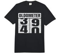 Oldometer 39-40 40th Birthday 40 Year Old Funny Gifts Idea Comfort Colors Adult Heavyweight T-Shirt
