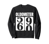 Oldometer 60 cumpleaños Divertido diseño Sudadera