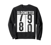 Oldometer Funny 80th Birthday Kilometraje Odómetro Envejecimiento Humor Sudadera