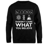 Oldrytee A La Ciencia No Le Importa Lo Que Creas Sudadera Negra Tipo Jersey Unisex De Corte Sencillo