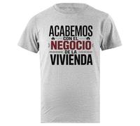 Oldrytee Acabemos con El Negocio Camiseta De Algodón para Hombre Gris para Hombre T-Shirt Grey Men