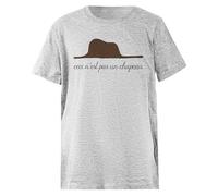 Oldrytee Ceci Pas Un Chapeau El Príncipe Magritte Camiseta Niño Algodón Gris Niño