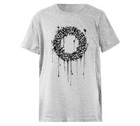 Oldrytee Círculo De Etiquetas. Círculo De Caligrafía Camiseta Niño Algodón Gris Niño