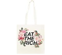 Oldrytee Come El Rico Sabor Floral Shopping Beige Unisex Totebag Algodón