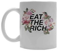 Oldrytee Come El Rico Sabor Floral Taza De Cerámica Taza Para Beber Blanco