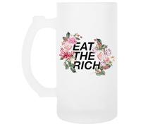 Oldrytee Come El Rico Sabor Floral Taza Transparente Con Mango De Cerveza De Vidrio
