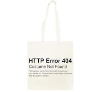 Oldrytee Disfraz De Error Http 404 Shopping Beige Unisex Totebag Algodón