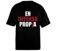 Oldrytee En Defensa Propia Camiseta Unisex Negra De Algodón De Gran Tamaño Oversized Cotton Black T-Shirt