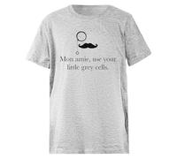 Oldrytee Hércules Poirot Camiseta Niño Algodón Gris Niño