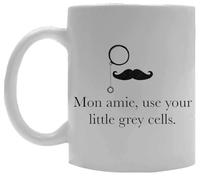 Oldrytee Hércules Poirot Taza De Cerámica Taza Para Beber Blanco