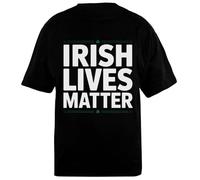 Oldrytee Irish Lives Matter Oversized Cotton Black Unisex T-Shirt