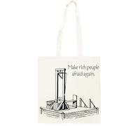Oldrytee La Guillotina Hace Que Los Ricos Vuelvan A Tener Miedo Shopping Beige Unisex Totebag Algodón