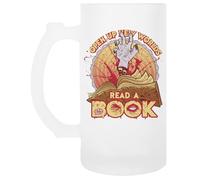 Oldrytee Lee Un Maldito Libro Taza Transparente Con Mango De Cerveza De Vidrio