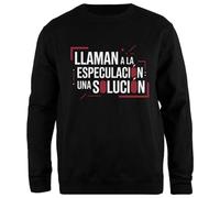 Oldrytee Llaman A La Especulación Sudadera Negra Tipo Jersey Unisex De Corte Sencillo Black Sweatshirt Jumper Unisex