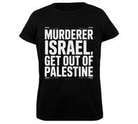 Oldrytee Murderer Israel Cotton Female T-Shirt Black Women
