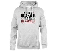 Oldrytee Nie Dla Relokacji Tak Dla Reparacji Szary Bluza Z Kapturem, Unisex, Prosty Krój Szary Sweatshirt Hoodie Unisex Simple Fit
