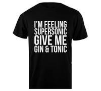 Oldrytee Oasis Supersonic Camiseta De Algodón para Hombre, Negra, para Hombre