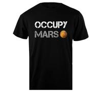 Oldrytee Occupy Mars Elon Musk Spacex Camiseta De Algodón para Hombre, Negra, para Hombre