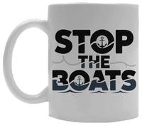 Oldrytee Stop The Boats Ceramic Mug Drinking Cup White