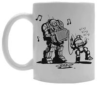 Oldrytee Tecnología De Batalla Taza De Cerámica Taza Para Beber Blanco