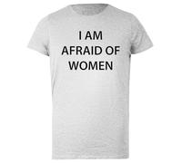 Oldrytee Tengo Miedo De Las Mujeres Camiseta Mujer Algodon Gris Mujer