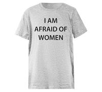 Oldrytee Tengo Miedo De Las Mujeres Camiseta Niño Algodón Gris Niño
