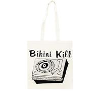 OLDRYTEE Trending Bikini Kill Logo Shopping Beige Unisex Totebag Algodón