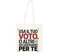 Oldrytee Usa Il Tuo Voto Borsa tote unisex beige in cotone Shopping Beige Totebag