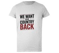 Oldrytee We Want Our Country Back Cotton Female T-Shirt Grey Women