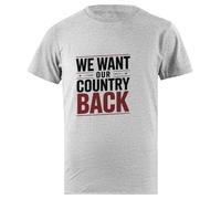 Oldrytee We Want Our Country Back Cotton Male T-Shirt Grey Men