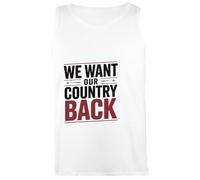 Oldrytee We Want Our Country Back Tank Top White Women's Sleeveless T-Shirt
