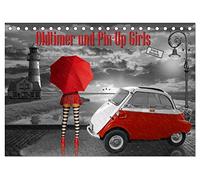 Oldtimer und Pin-Up Girls by Mausopardia (Tischkalender 2026 DIN A5 quer), CALVENDO Monatskalender: Sexy Pin-Up Girls und kultige Oldtimer im Retro Style der 50er, 60er und 70er Jahre.