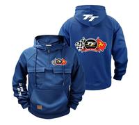 OLEBYKEZ Sudadera con Capucha Hombre Abrigos Media Cremallera para I.s.l.e of M.a.n T..T Gráfica Bolsillo Prendas De Vestir Exteriores Tops Holgados Chaquetas-SLanSe||XX_l