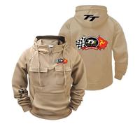 OLEBYKEZ Sudadera con Capucha Hombre Abrigos Media Cremallera para I.s.l.e of M.a.n T..T Gráfica Bolsillo Prendas De Vestir Exteriores Tops Holgados Chaquetas-KQSe||XX_l