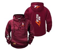 OLEBYKEZ Sudadera con Capucha Hombre Chándal Estampado para I.s.l.e of M.a.n T..T Chaquetas Deportivas Abrigos Media Cremallera Camisetas Manga Larga Y Bolsillo-JHSe||XX_l