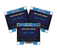 OLED Display Módulo RUIZHI 3 X 0,96 Pulgadas OLED Display I2C Chip 128 x 64 Pixeles I2C Módulo de Visualizacion de Pantalla con Caracteres Azul y Amarillo Compatible con Arduino