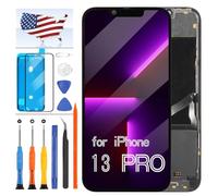 OLED - Kit de repuesto de pantalla LCD COF Full HD para iPhone 13 Pro, montaje digitalizador táctil 3D con herramienta de reparación para modelos A2638, A2483, A2636, A2639, A2640, negro de 6.1