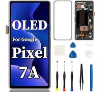 OLED para Google Pixel 7A Reemplazo de pantalla con marco táctil LCD digitalizador completo kit de herramientas de reparación G0DZQ GWKK3 GHL1X G82U8 (compatible con huellas dactilares)