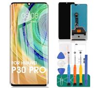 OLED para Huawei P30 Pro Pantalla LCD de Repuesto VOG-L29 VOG-L09 VOG-AL00 Touch Digitizer Sensor Kits Sin Marco(Negro,con Huella Dactilar, Pantalla Curvada)