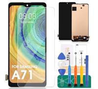 OLED para Samsung Galaxy A71 Reemplazo de pantalla para Samsung A71 LCD digitalizador para SM-A715F SM-A715M SM-A715W Kit de reparación de montaje de pantalla táctil (no apto para A71 5G/A716)