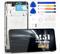 OLED para Samsung Galaxy M51 Pantalla LCD para Samsung M51 Reemplazo de pantalla para Galaxy M51 Touch M515 Kits de reparación de digitalizador (negro, con marco)