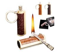 OLELY Paquete de 2 cerillas permanentes, Llavero de pedernal, iniciador de Fuego de Metal, Impermeable, de Emergencia, for Acampar al Aire Libre y Sobrevivir.(A)