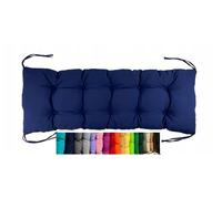 Olenka Cojín para Banco de Exterior Interior Cojines para Balancín de Jardín Asiento para Patio Mueble para Terraza Balancín (150 x 40 x 8 cm, Azul Marino)